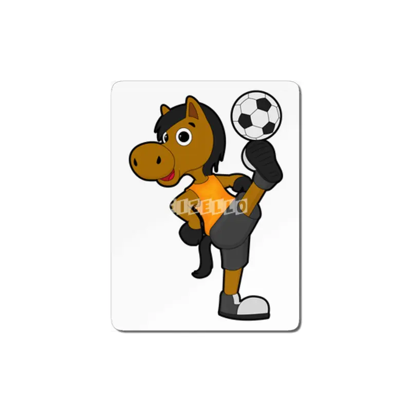 Horse as Soccer player with Soccer ball MDF Tablo