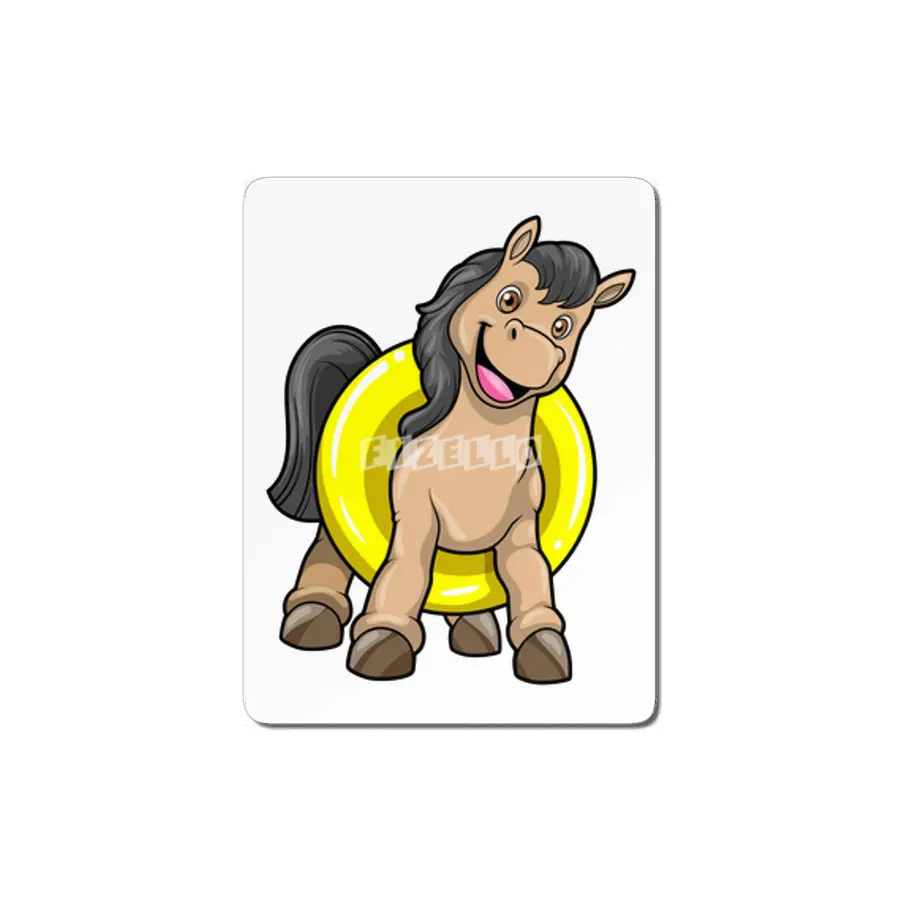 Horse at Beach with Swim ring MDF Tablo