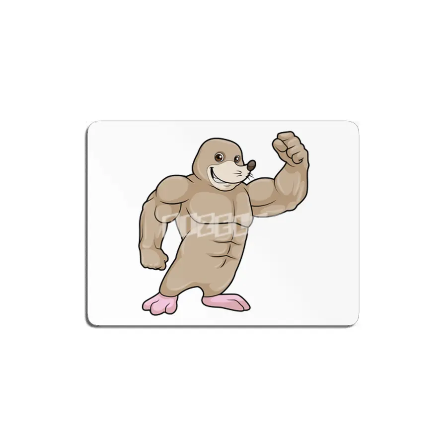 Mole as Bodybuilder with big Muscles MDF Tablo