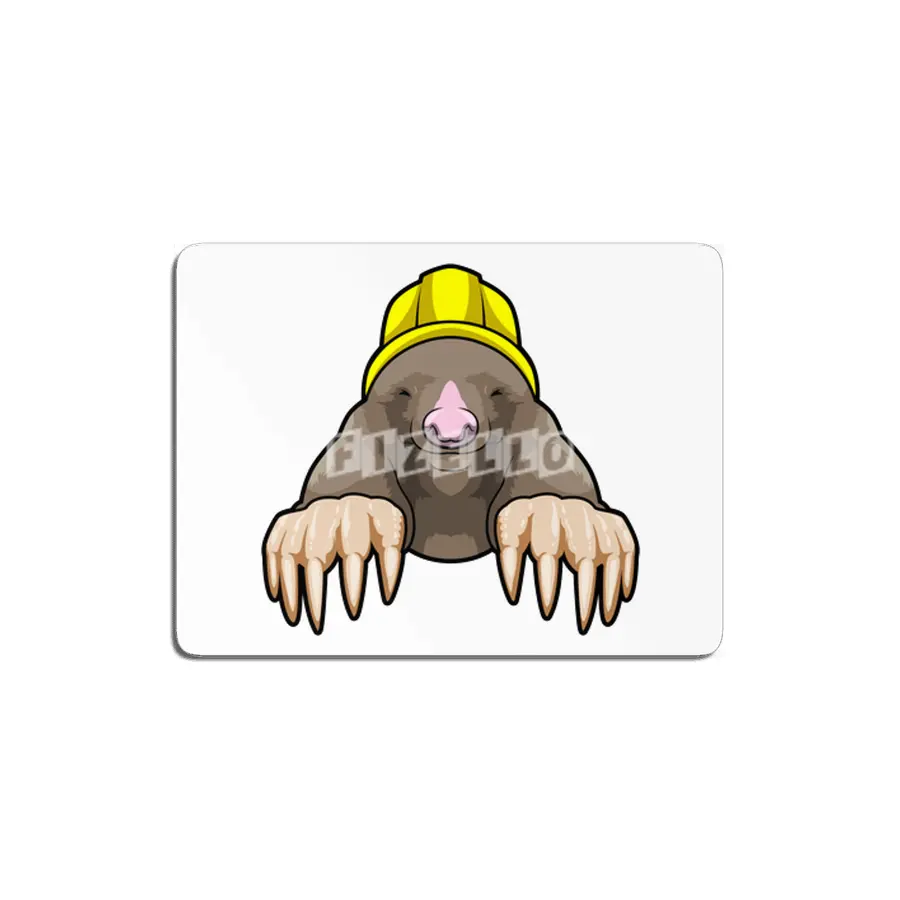 Mole as Miner with Helmet MDF Tablo