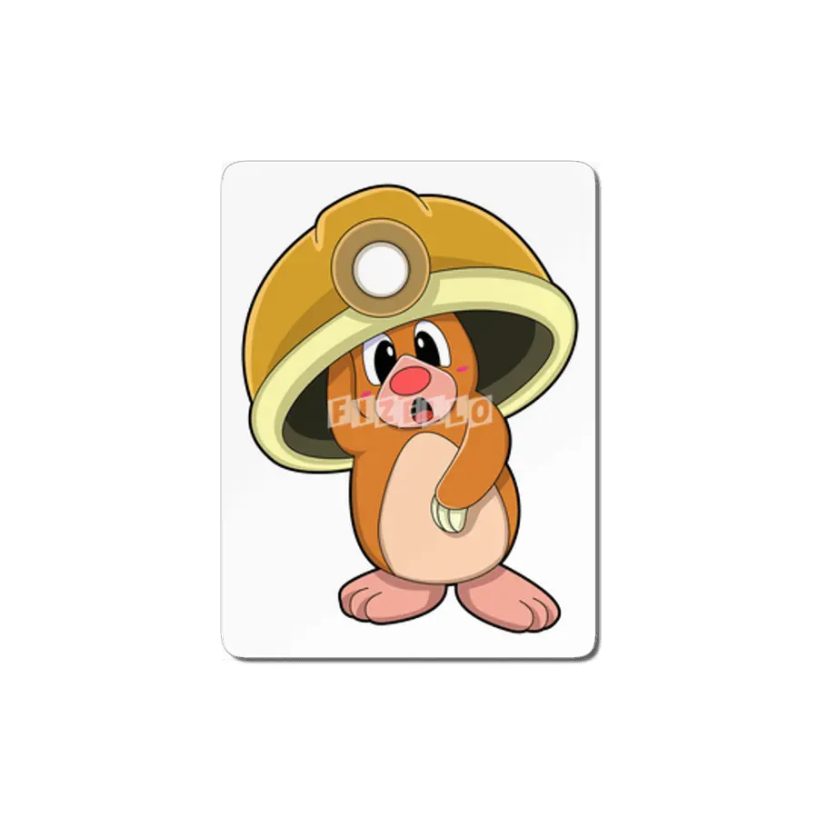 Mole as Miner with Helmet MDF Tablo