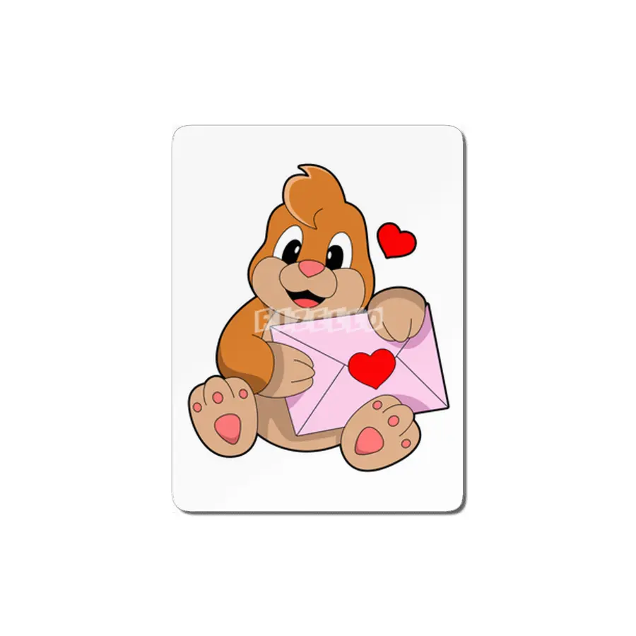 Mole with Heart Envelope MDF Tablo