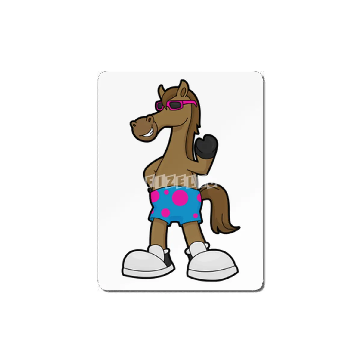 Horse with Sunglasses MDF Tablo