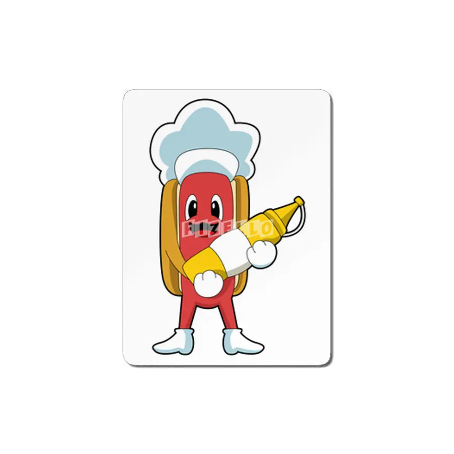 Hotdog with Mustard MDF Tablo