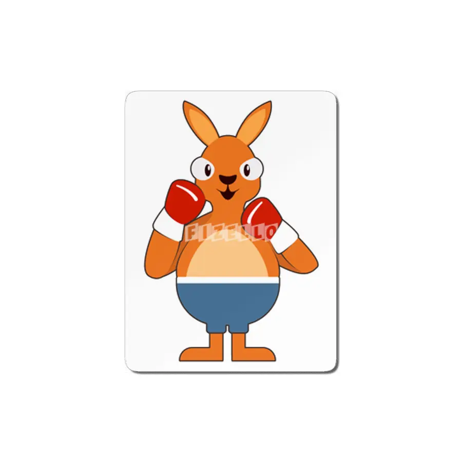 Kangaroo as Boxer with Boxing gloves MDF Tablo