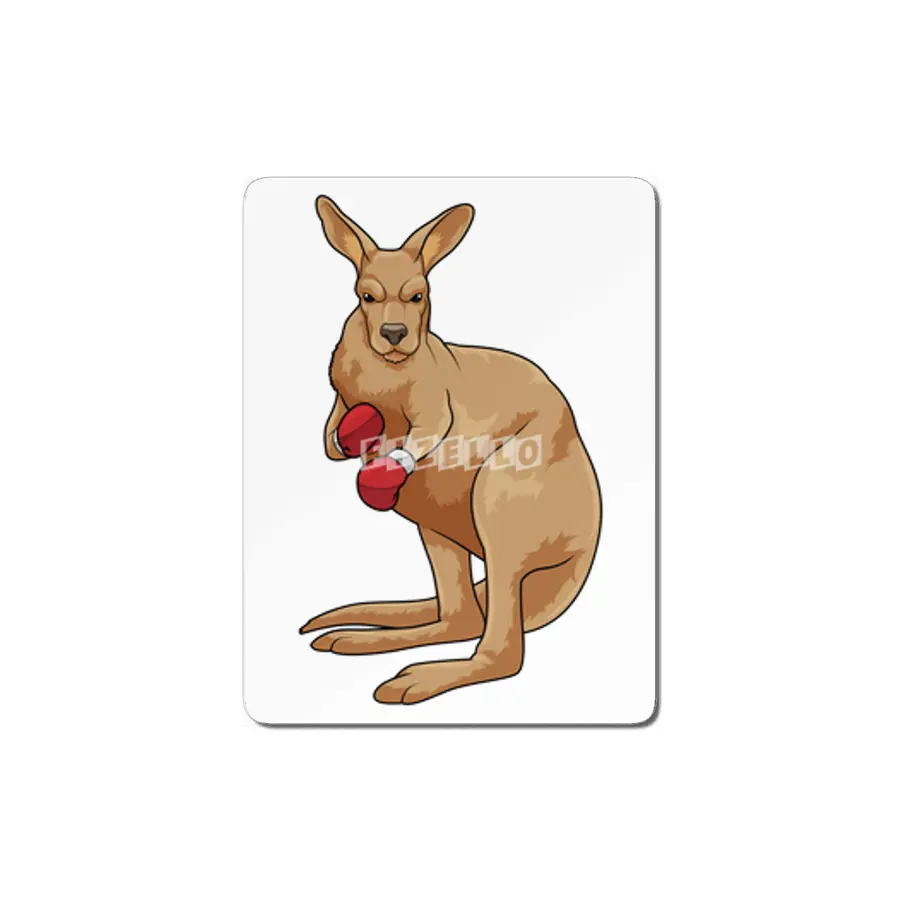 Kangaroo as Boxer with Boxing gloves MDF Tablo