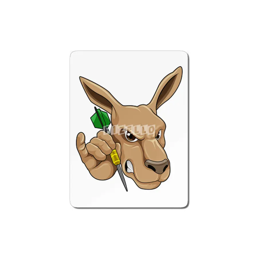 Kangaroo as Dart player with Dart MDF Tablo