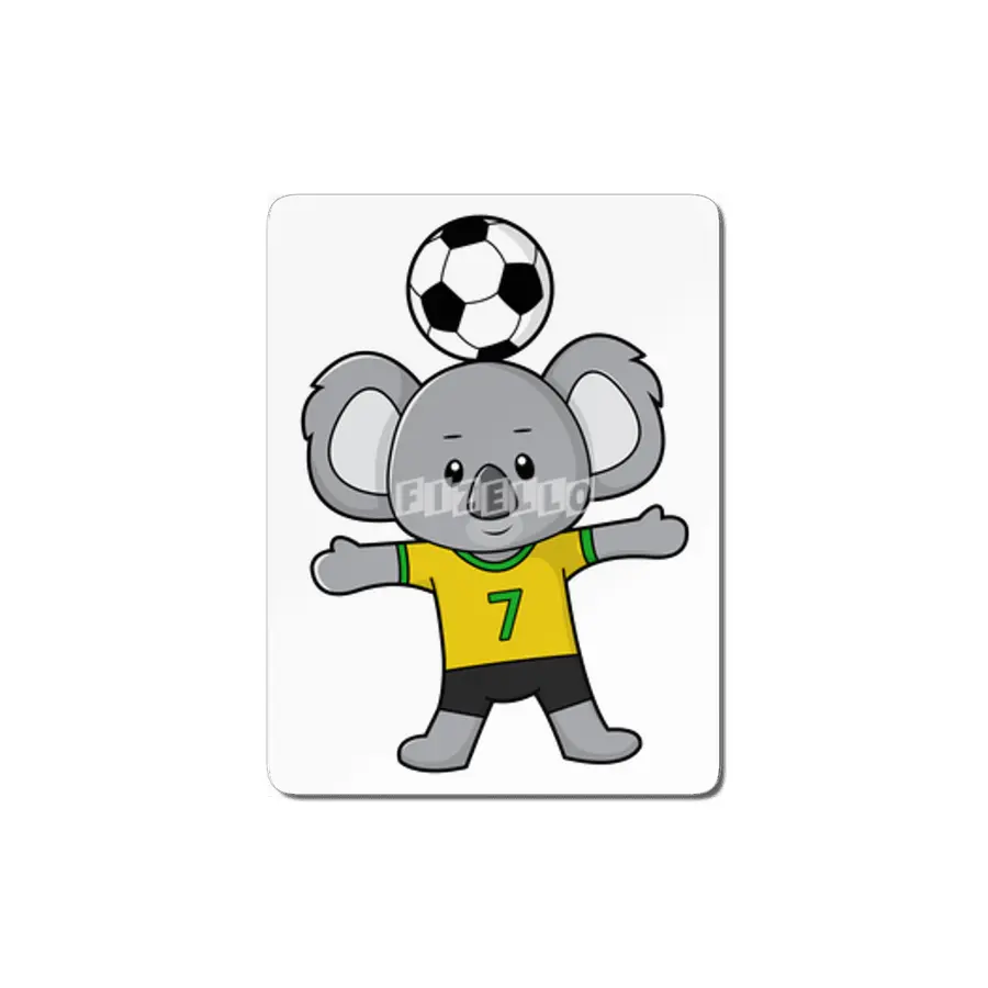 Koala as Soccer player with Soccer ball MDF Tablo