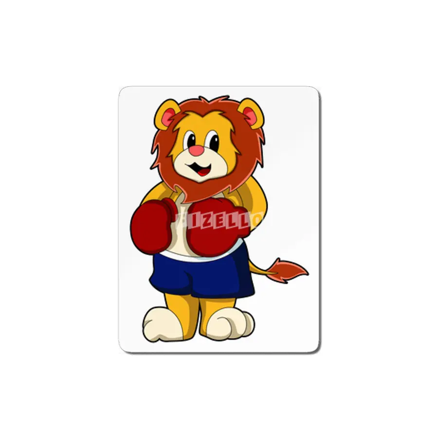 Lion as Boxer with Boxing gloves MDF Tablo