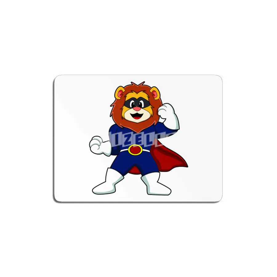 Lion as Hero with Mask MDF Tablo