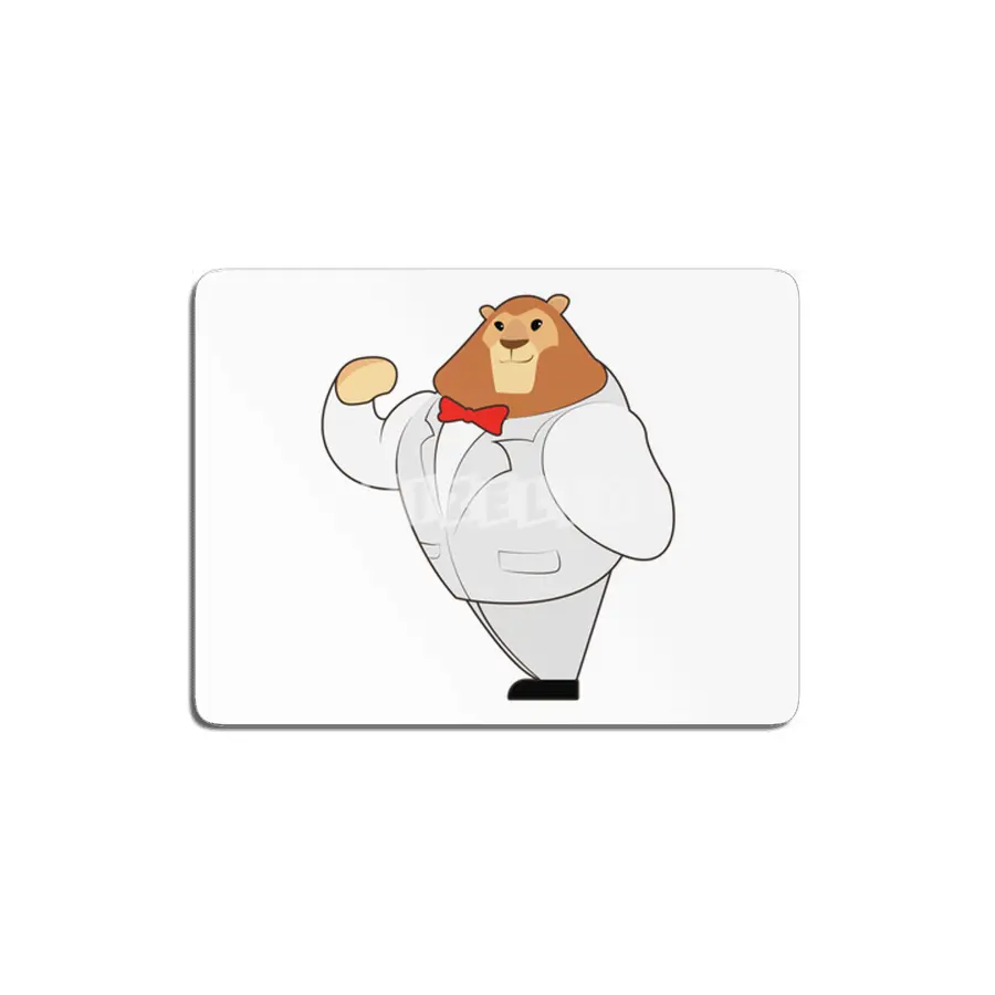Lion in Suit with Bow tie MDF Tablo