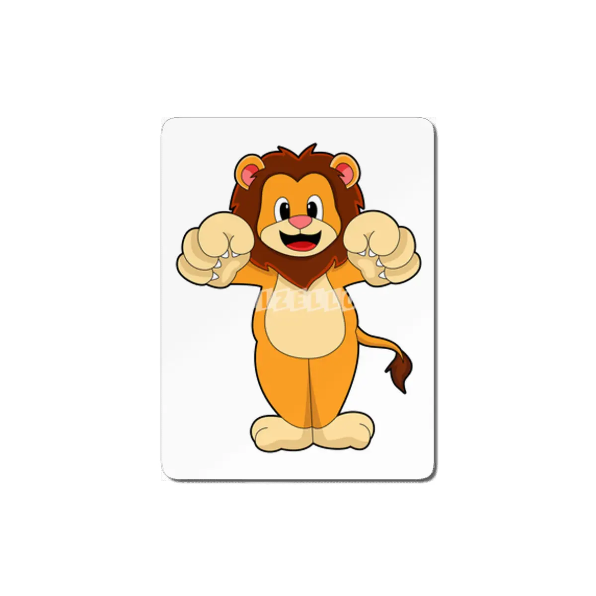 Lion with big Claws MDF Tablo