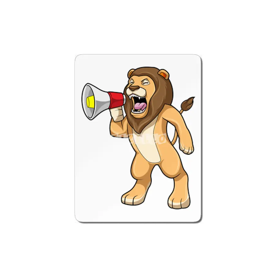 Lion with Microphone MDF Tablo