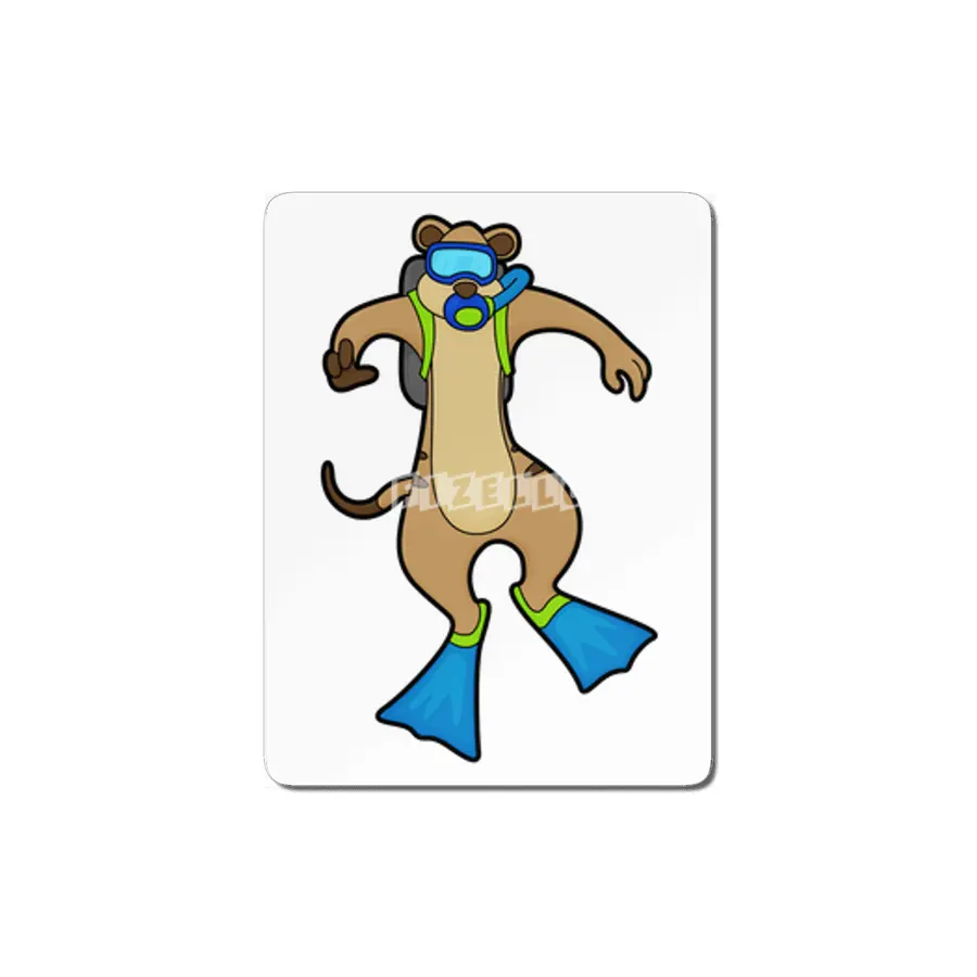Meerkat at Diving with Swimming goggles MDF Tablo