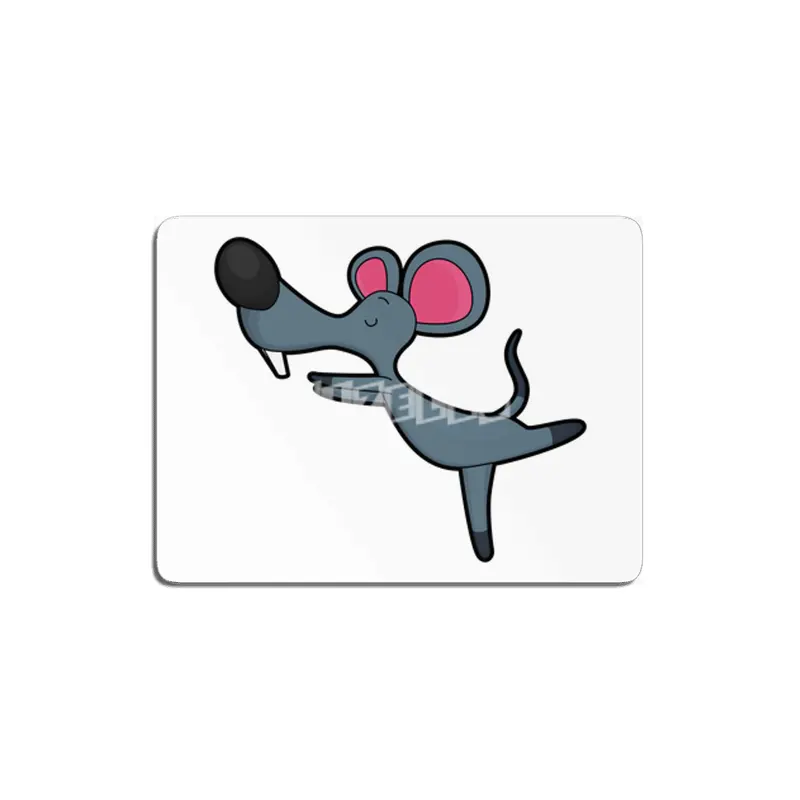 Mouse at Yoga Stretching exercise MDF Tablo