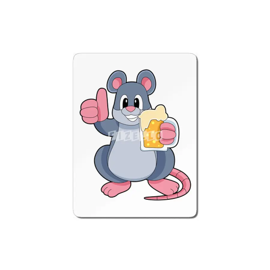 Mouse with Glass of Beer MDF Tablo