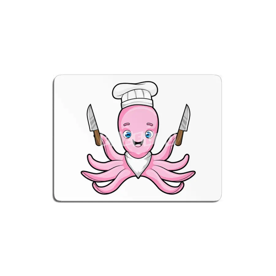 Octopus as Cook with Knives MDF Tablo