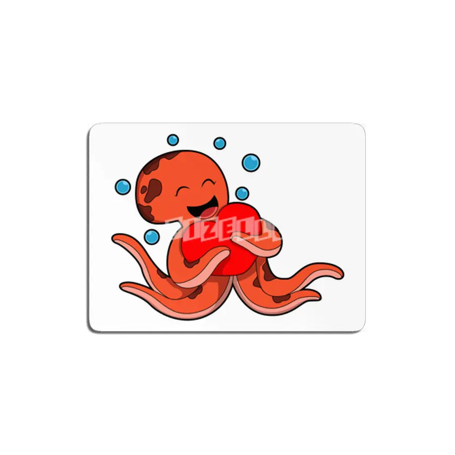 Octopus Love Heart MDF Tablo
