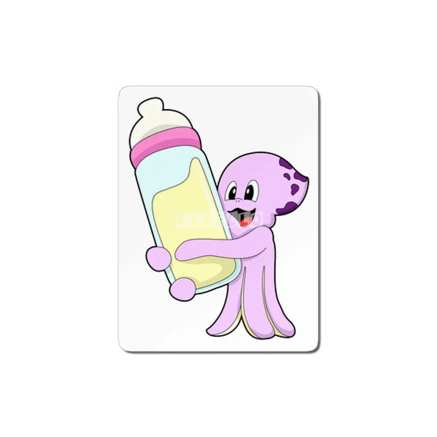 Octopus with Baby bottle Milk MDF Tablo