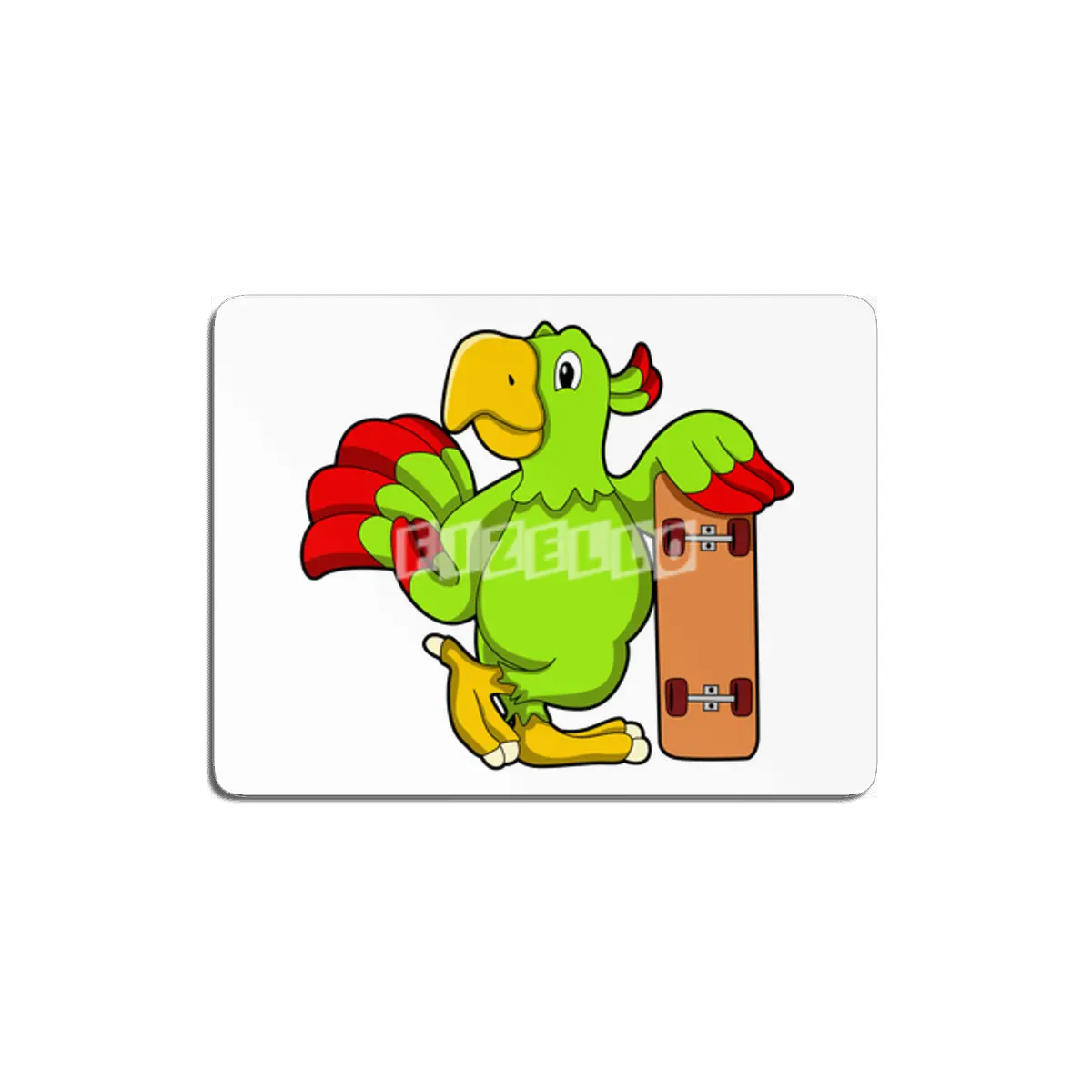 Parrot as Skater as Skateboard MDF Tablo