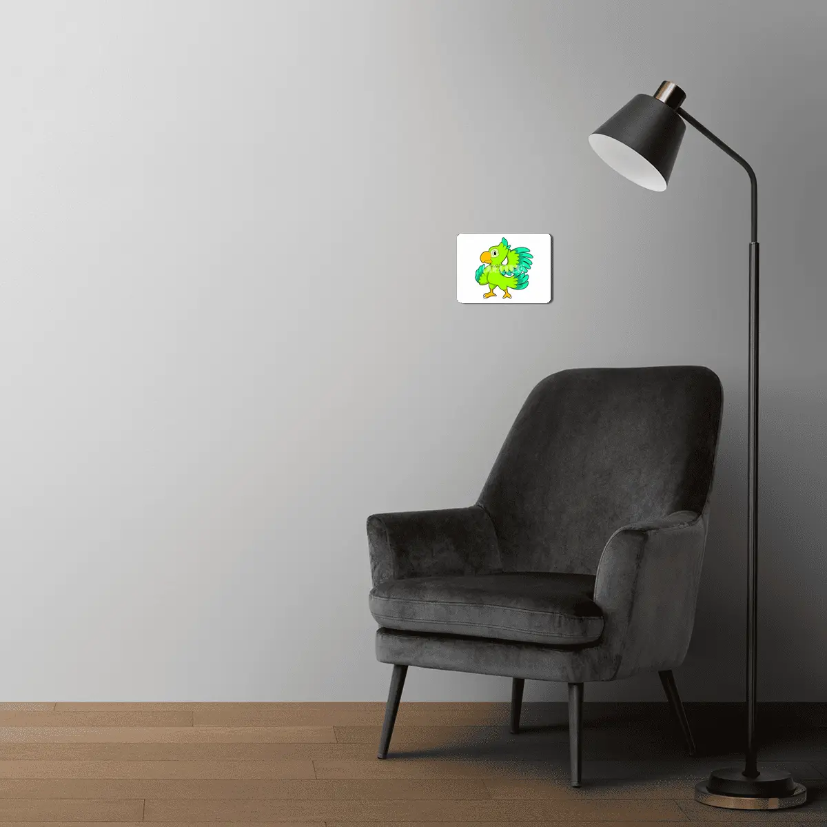 Parrot green MDF Tablo
