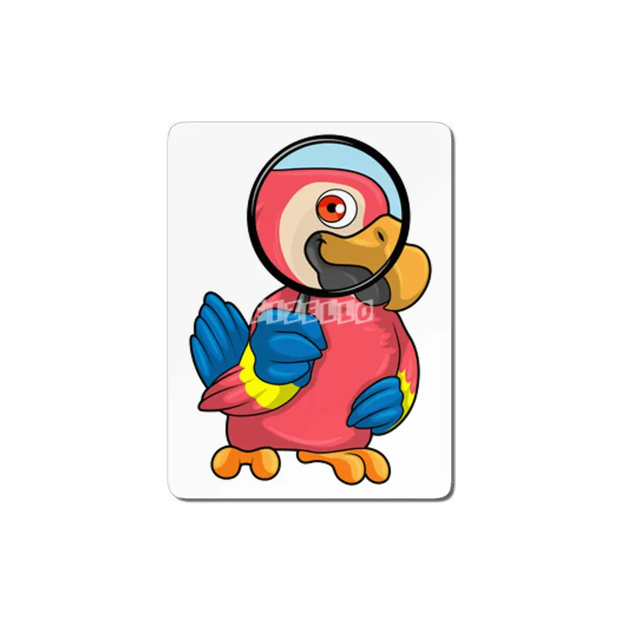 Parrot with Magnifying glass MDF Tablo