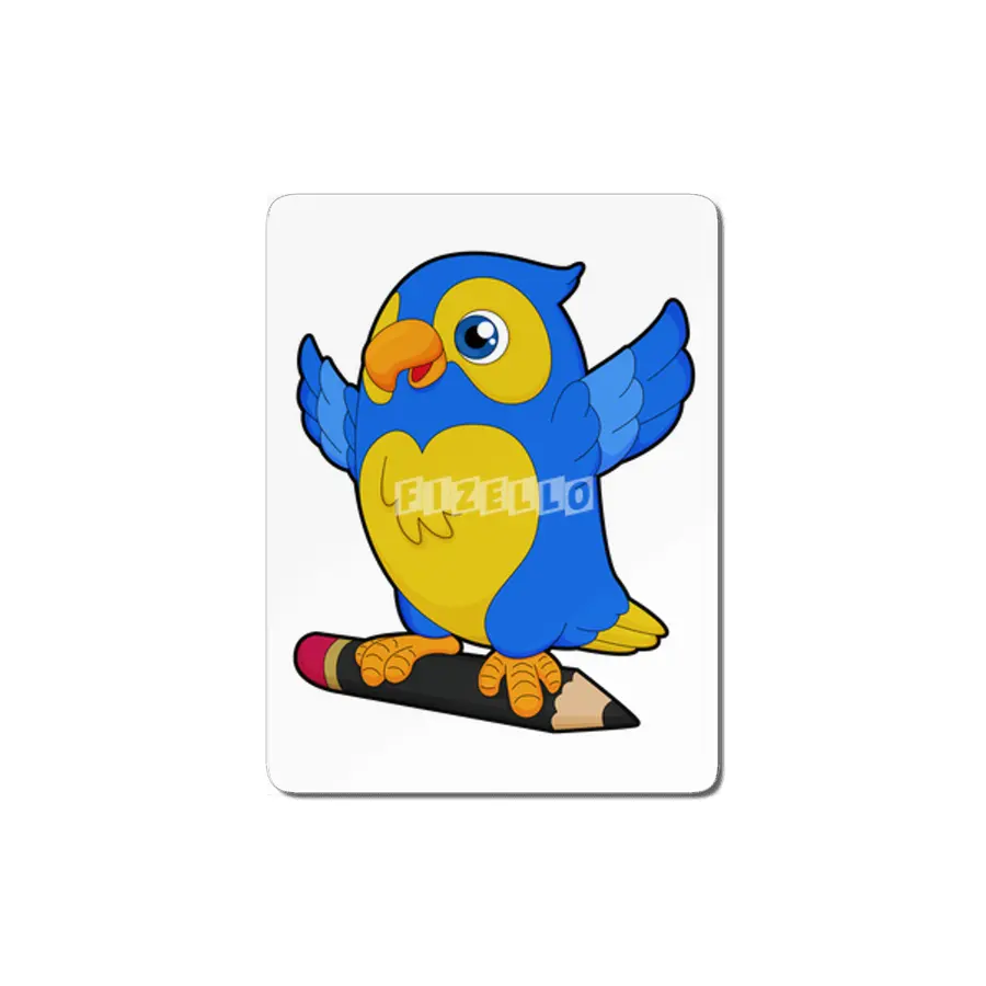Parrot with Pencil MDF Tablo