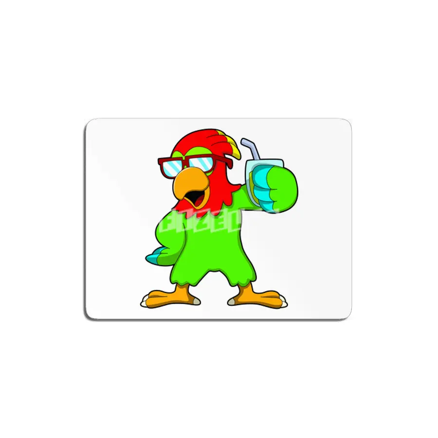 Parrot with Sunglasses & Drink MDF Tablo