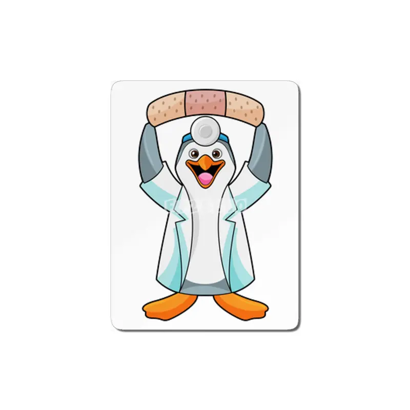 Penguin as Doctor with Plaster MDF Tablo
