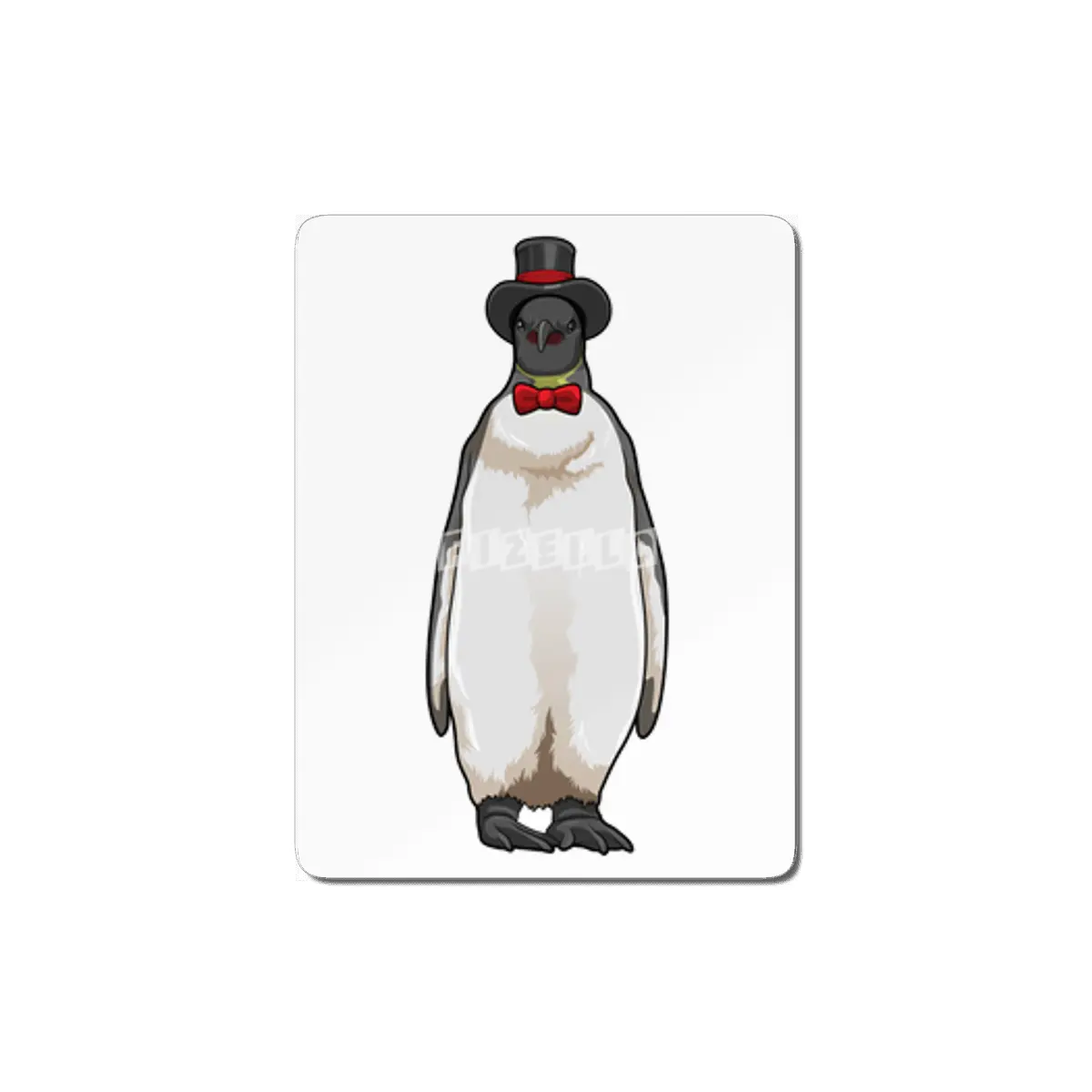 Penguin as Gentleman with Hat MDF Tablo