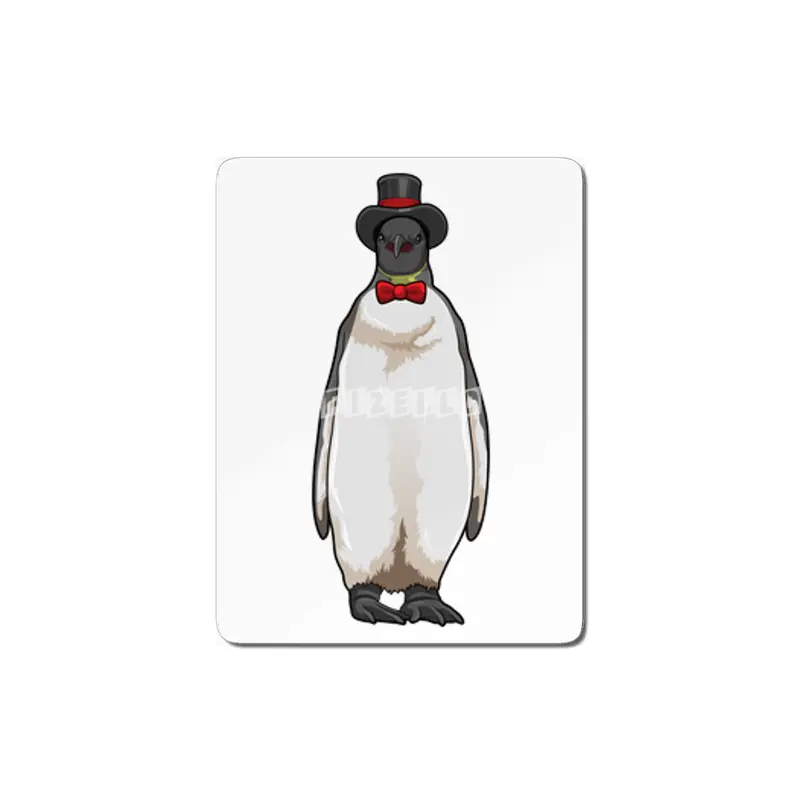 Penguin as Gentleman with Hat MDF Tablo