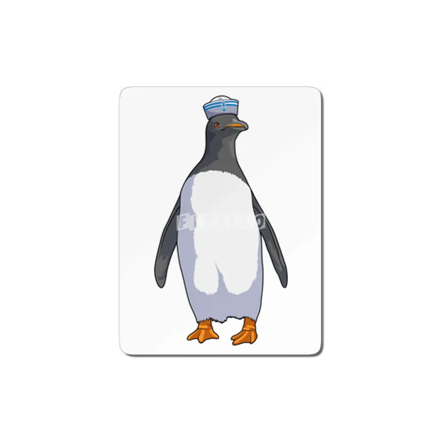 Penguin as Sailor with Hat MDF Tablo