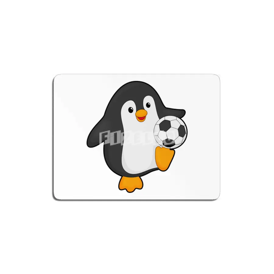Penguin as Soccer player with Soccer ball MDF Tablo