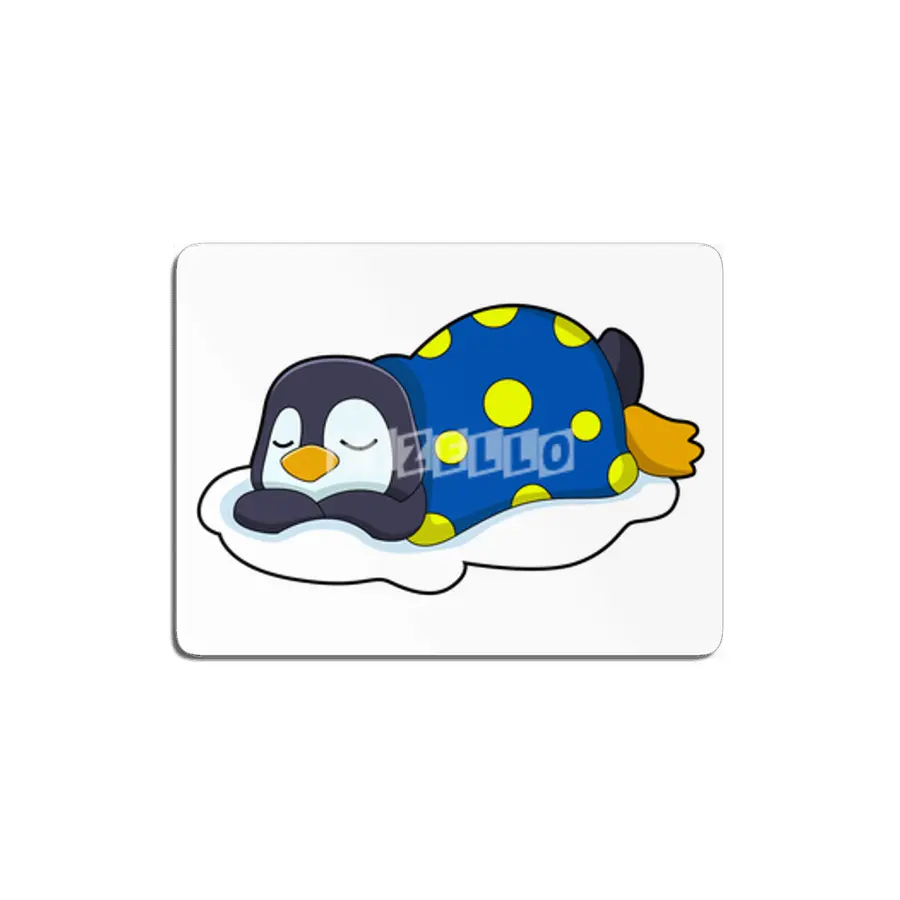 Penguin at Sleeping with Blanket MDF Tablo