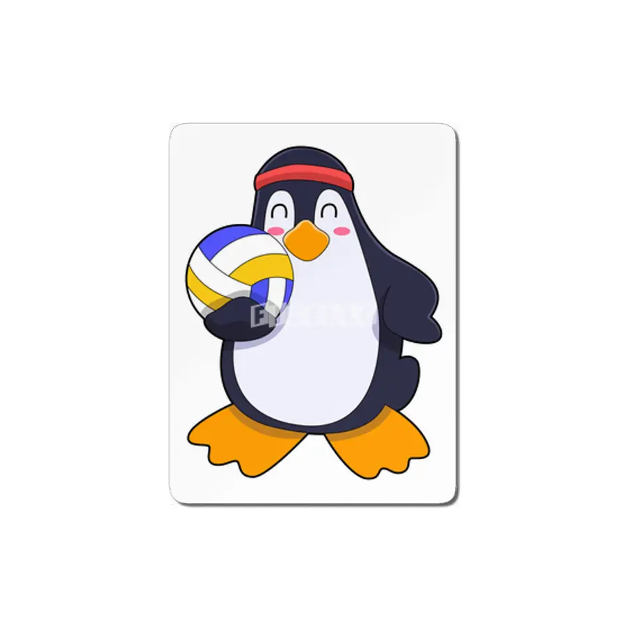 Penguin at Volleyball Sports MDF Tablo