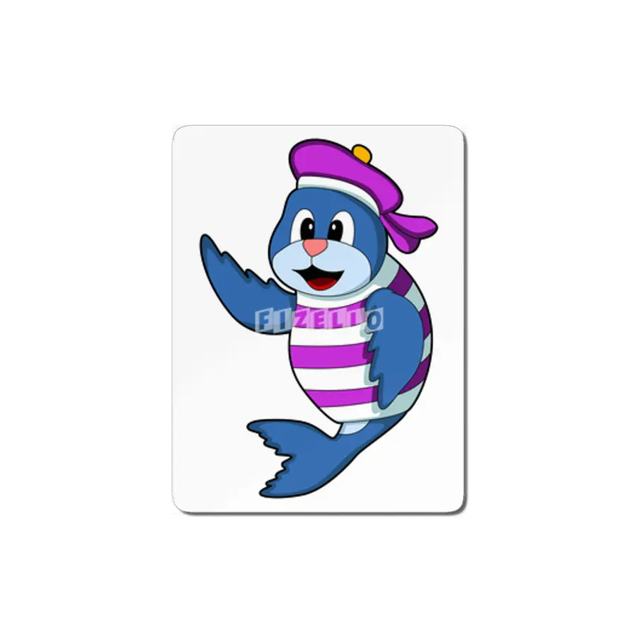 Seal as Sailor with Hat MDF Tablo