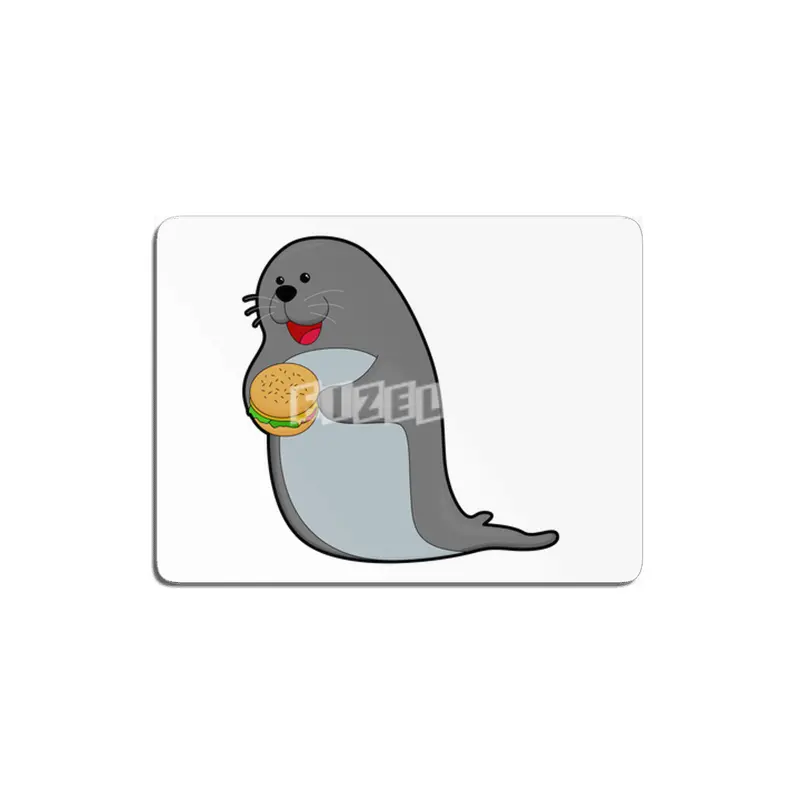 Seal at Eating with Burger MDF Tablo