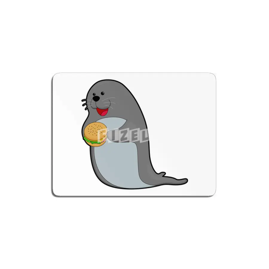 Seal at Eating with Burger MDF Tablo
