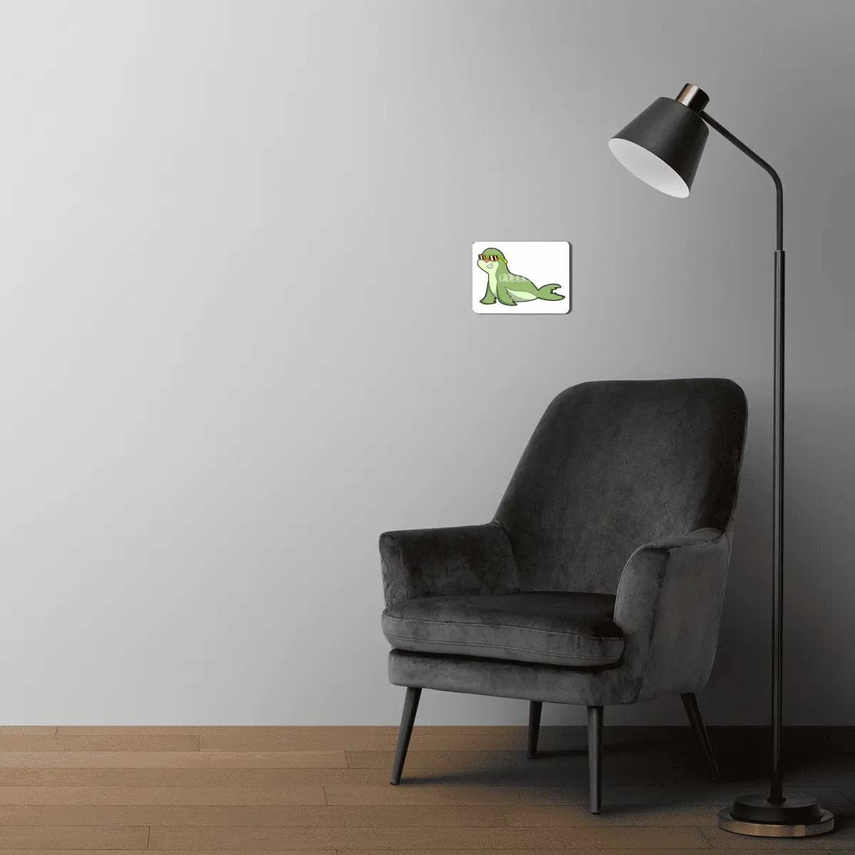 Seal with Sunglasses MDF Tablo
