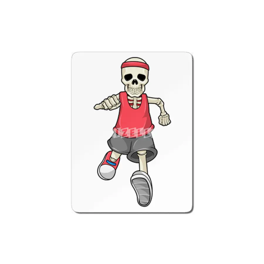 Skeleton at Running with Headband MDF Tablo