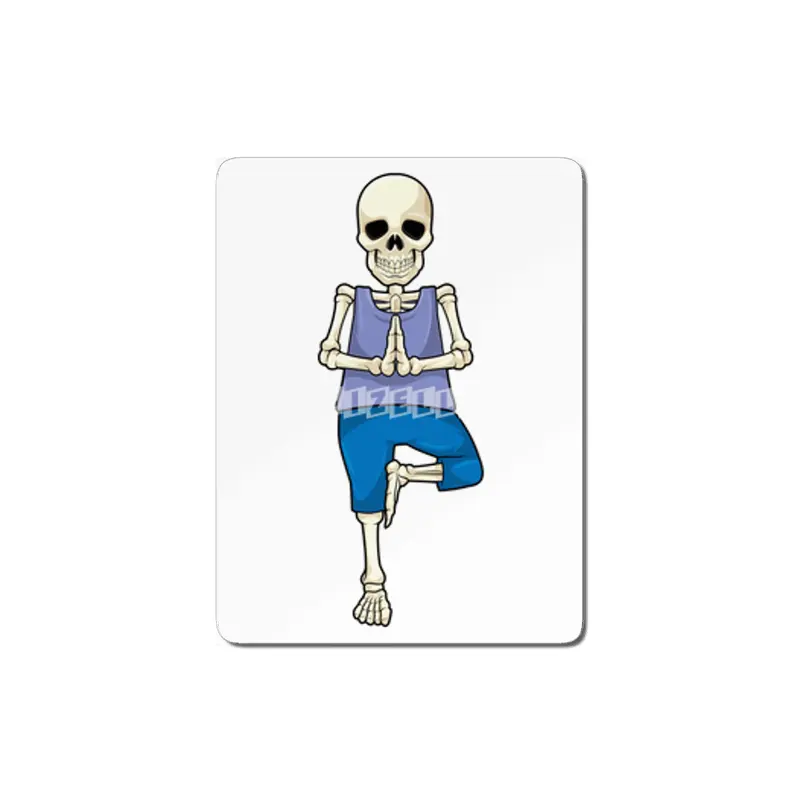 Skeleton at Yoga Stretching MDF Tablo