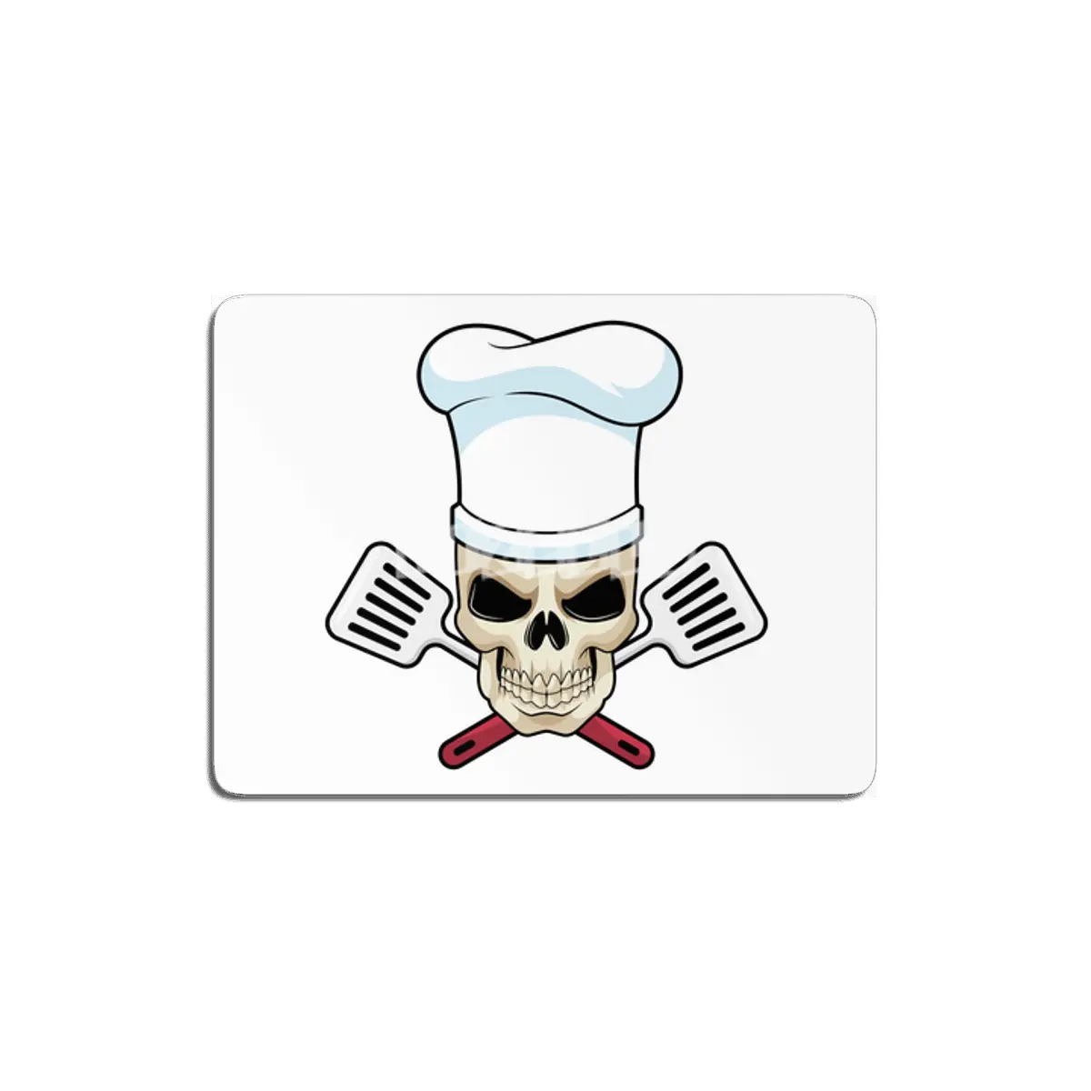 Skull as Cook with Cooking hat MDF Tablo