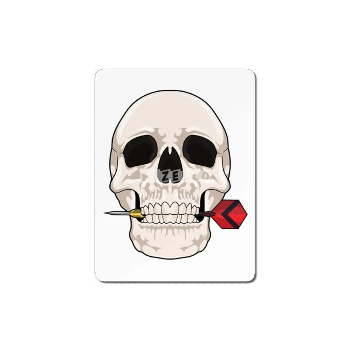 Skull at Darts with Dart MDF Tablo