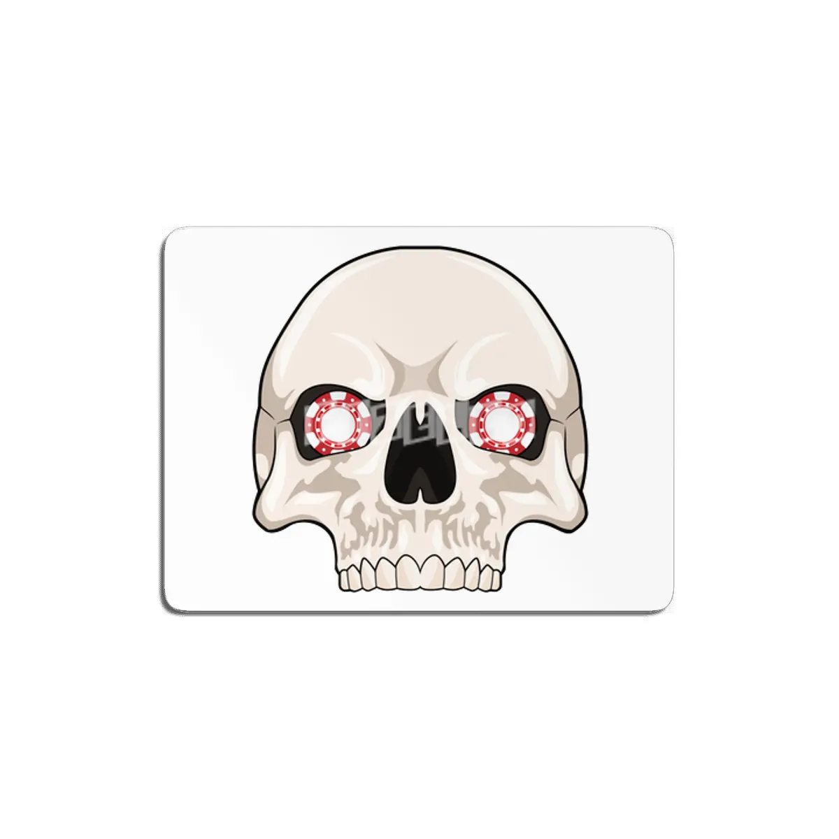 Skull with Poker chips MDF Tablo
