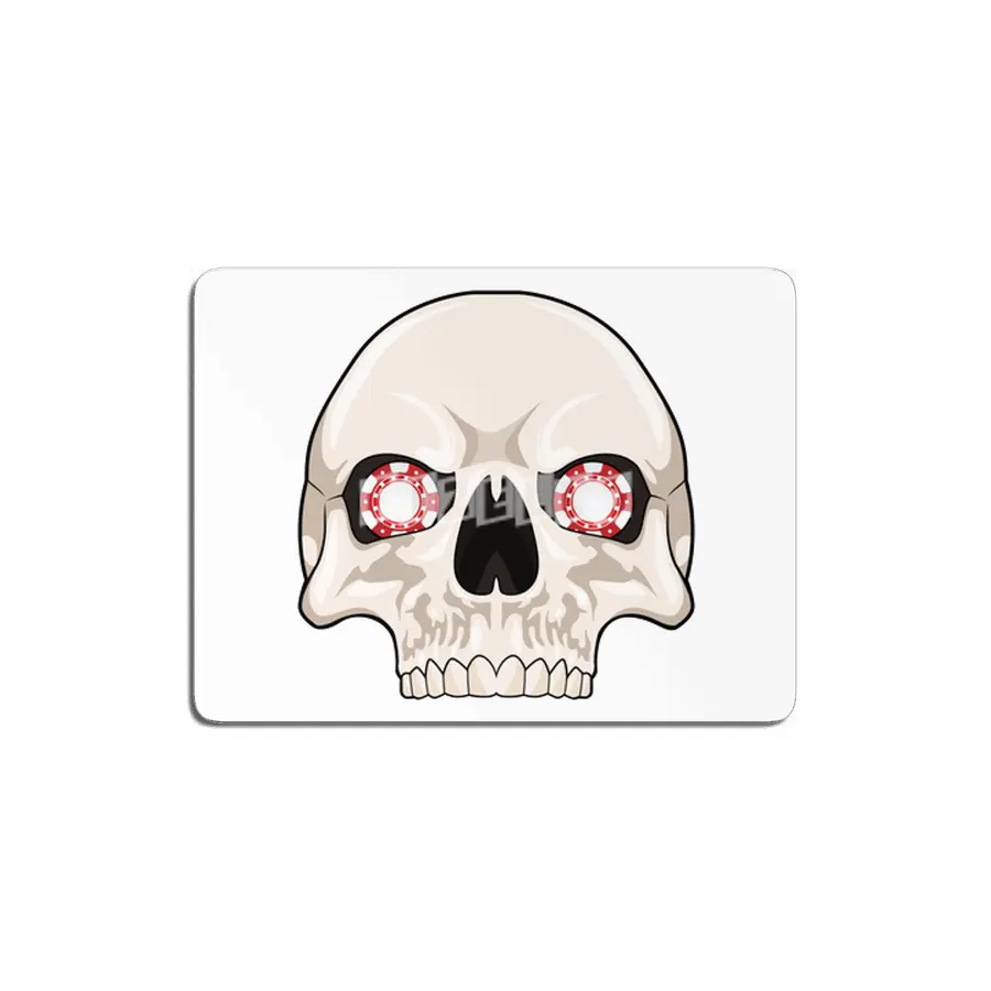 Skull with Poker chips MDF Tablo