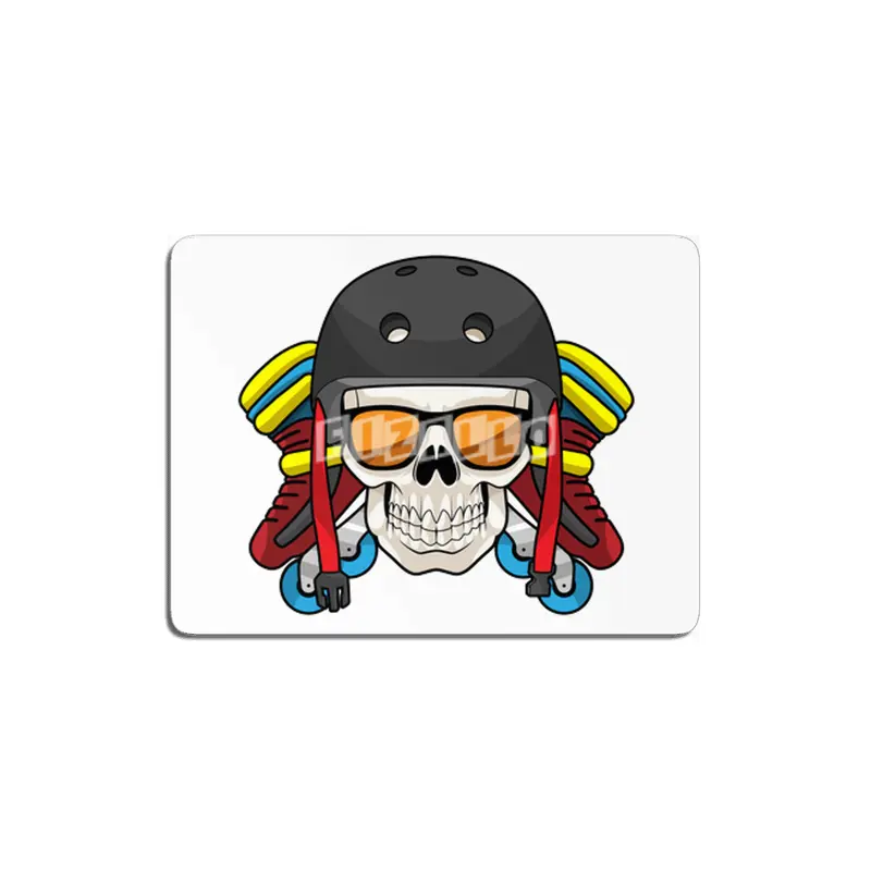 Skull with Sunglasses & Inline skates MDF Tablo
