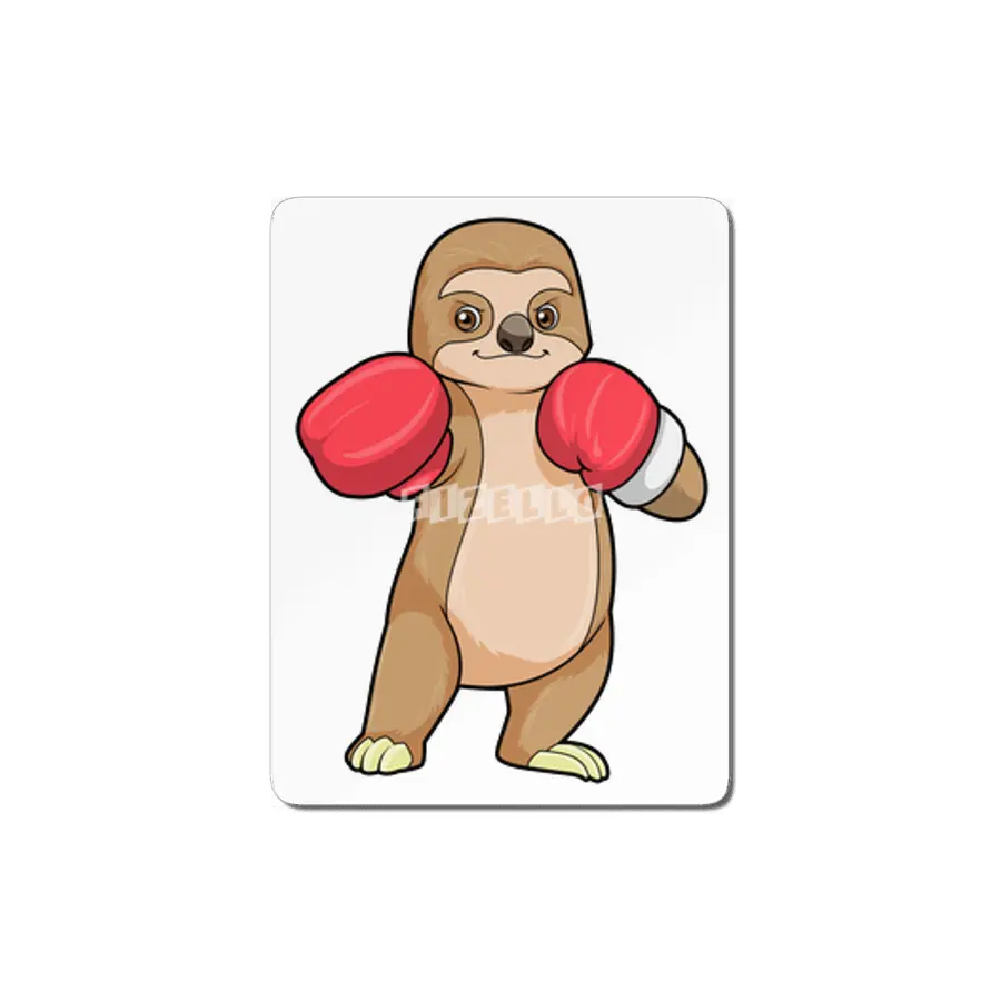 Sloth as Boxer with Boxing gloves MDF Tablo