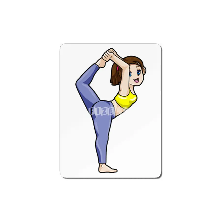 Woman at Yoga Stretching exercises Legs MDF Tablo