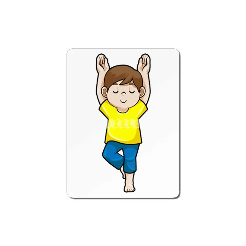 Boy at Yoga Stretching exercises MDF Tablo