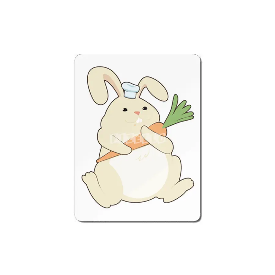 Bunny as Cook with Carrot MDF Tablo